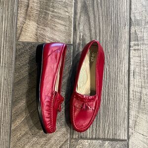Tripad SAS Red Leather Tassel Loafers